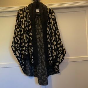 Leopard wrap sweater from Anthropologie